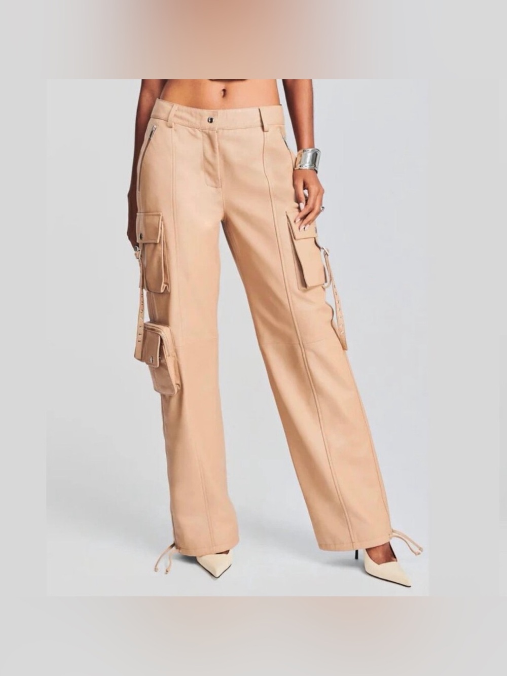 Retrofete leather tan Beige Cargo Pants